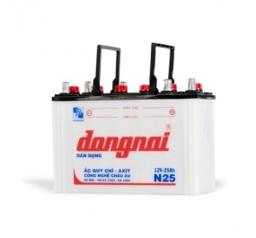Ắc quy dân dụng đồng nai N25 (12V-25Ah)